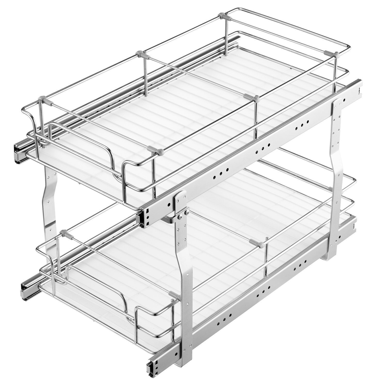 VEVOR Pull Out Cabinet Organizer Heavy Duty Slide Out Pantry Shelves Steel Roll Out