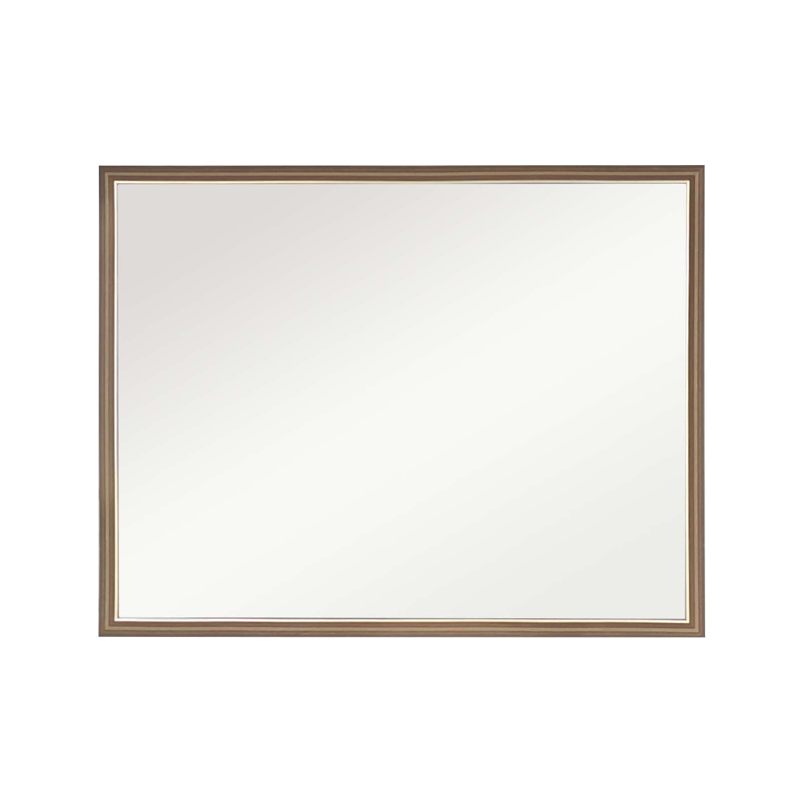 Wall Mirror Rectangular Frame Bathroom 70 by 90cm Antique Brown