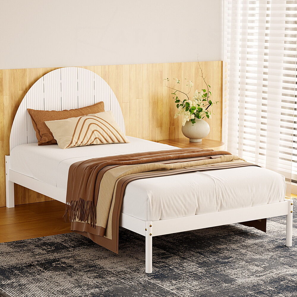 Bed Frame Wooden DALY White