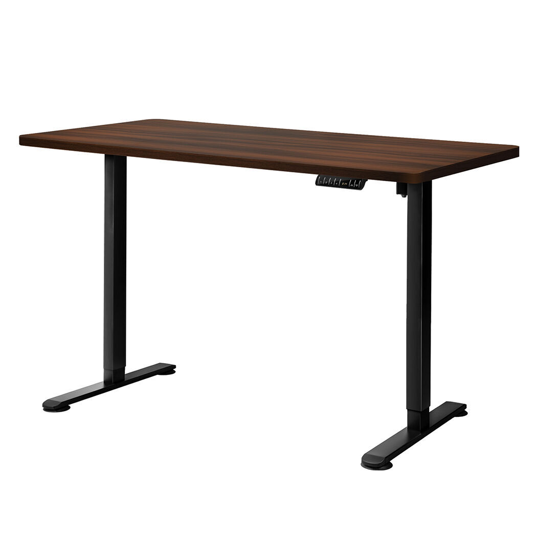Motorised Standing Desk Adjustable 140cm Walnut 1000 by 1MM