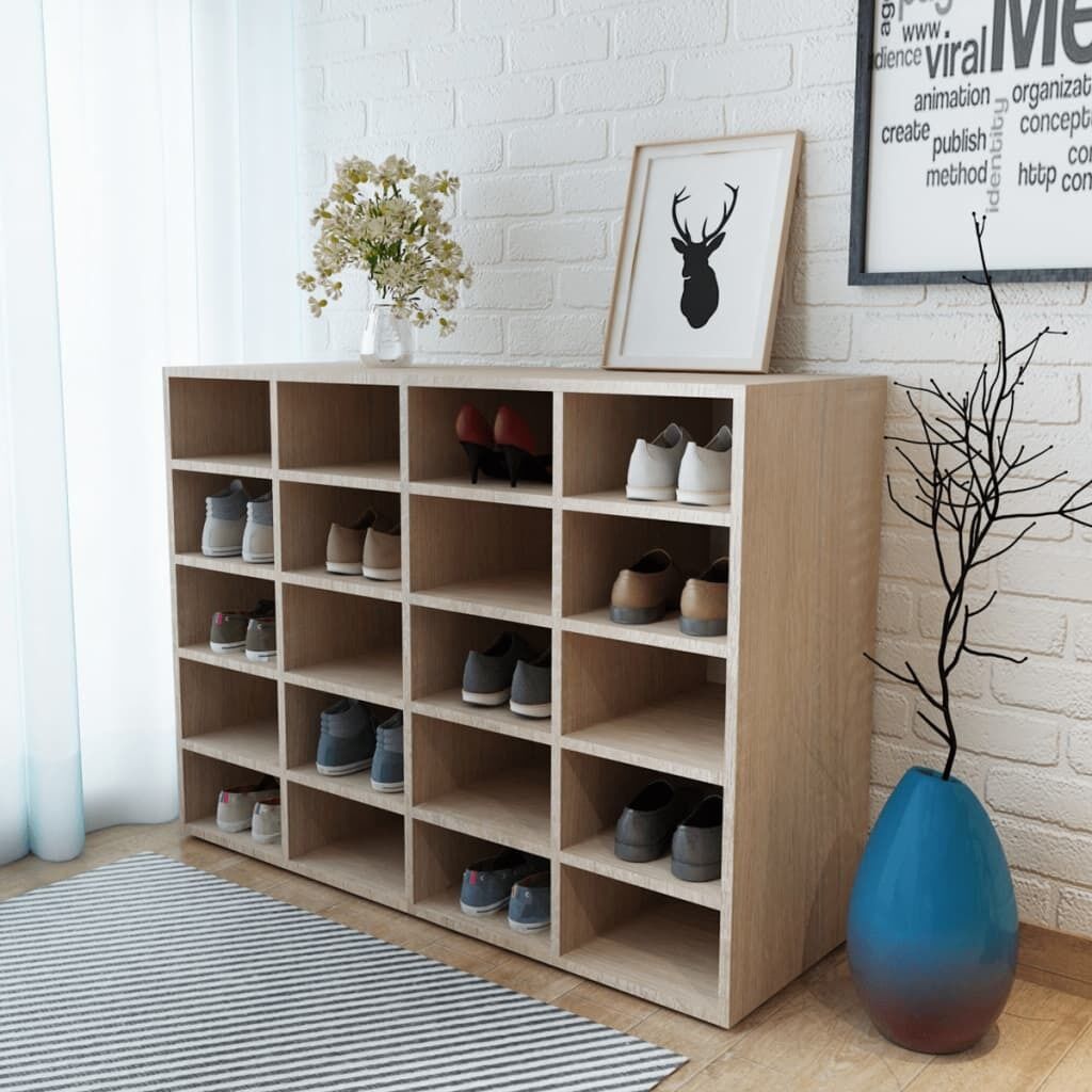 Shoe Rack Engineered Wood 92x30x67.5 cm