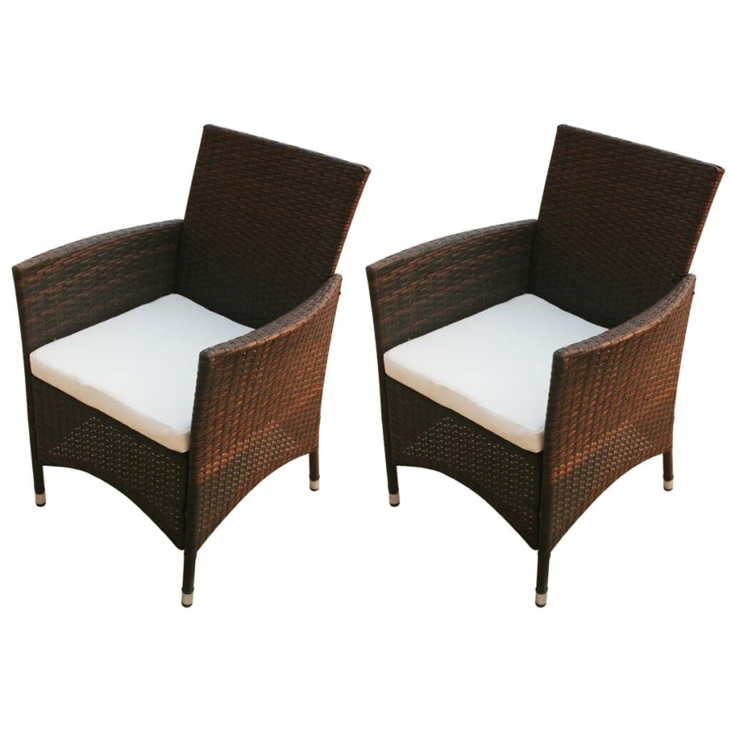 Garden Chairs 2 pcs Poly Rattan