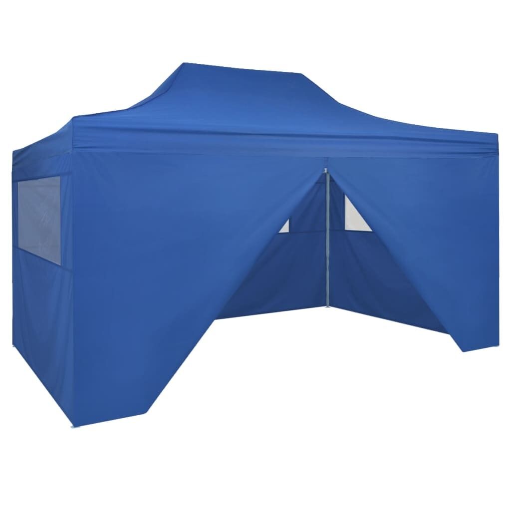 Foldable Tent Pop-Up with 4 Side Walls 3 by 4.5 m
