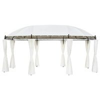 Curtained Steel-Frame Garden Gazebo