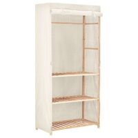 Lemvosa Fir-Frame Clothes Wardrobe