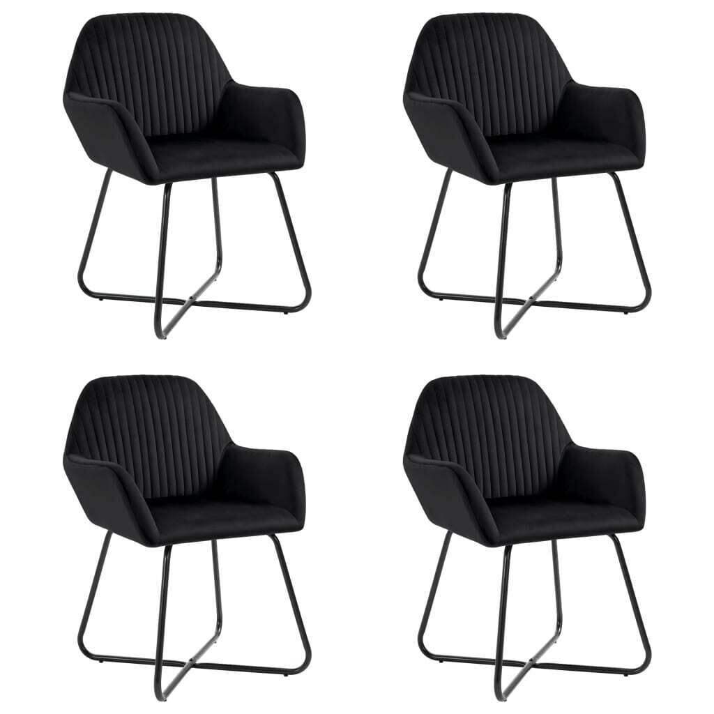 Dining Chairs Black Velvet