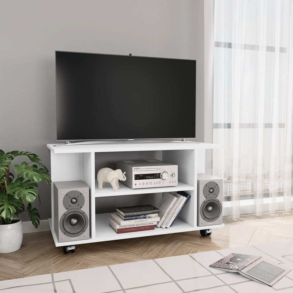 Bowling TV Cabinet with Castors 80x40x40 cm Engineered Wood