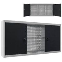 Lockable Wall Tool Cabinet with Three Adjustable Shelves