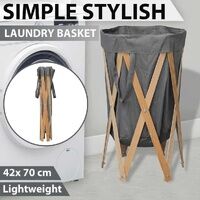 Fold-Flat Canvas Laundry Basket