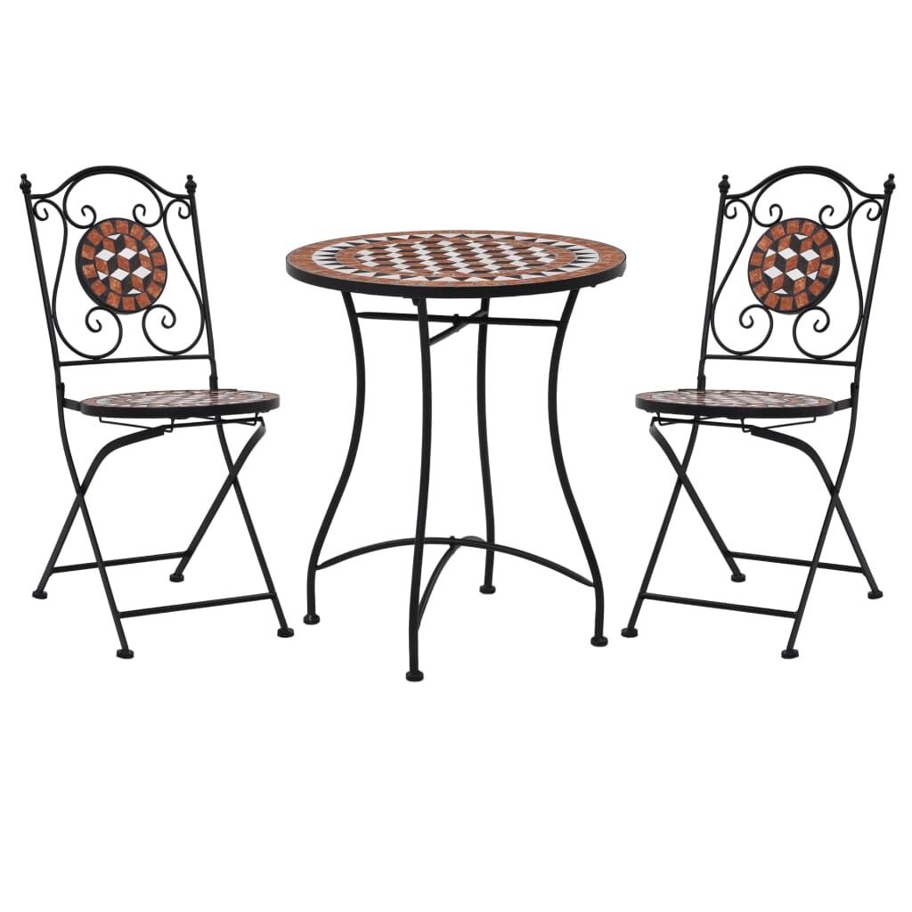 3 Piece Mosaic Bistro Set Ceramic Tile