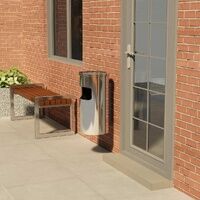 Wall-Mounted Ashtray and Rubbish Bin