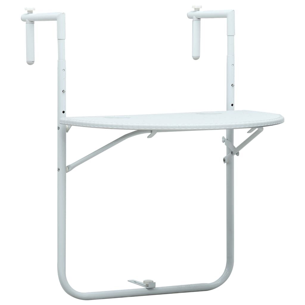Hanging Balcony Table 60x64x83.5 cm Plastic Rattan Look
