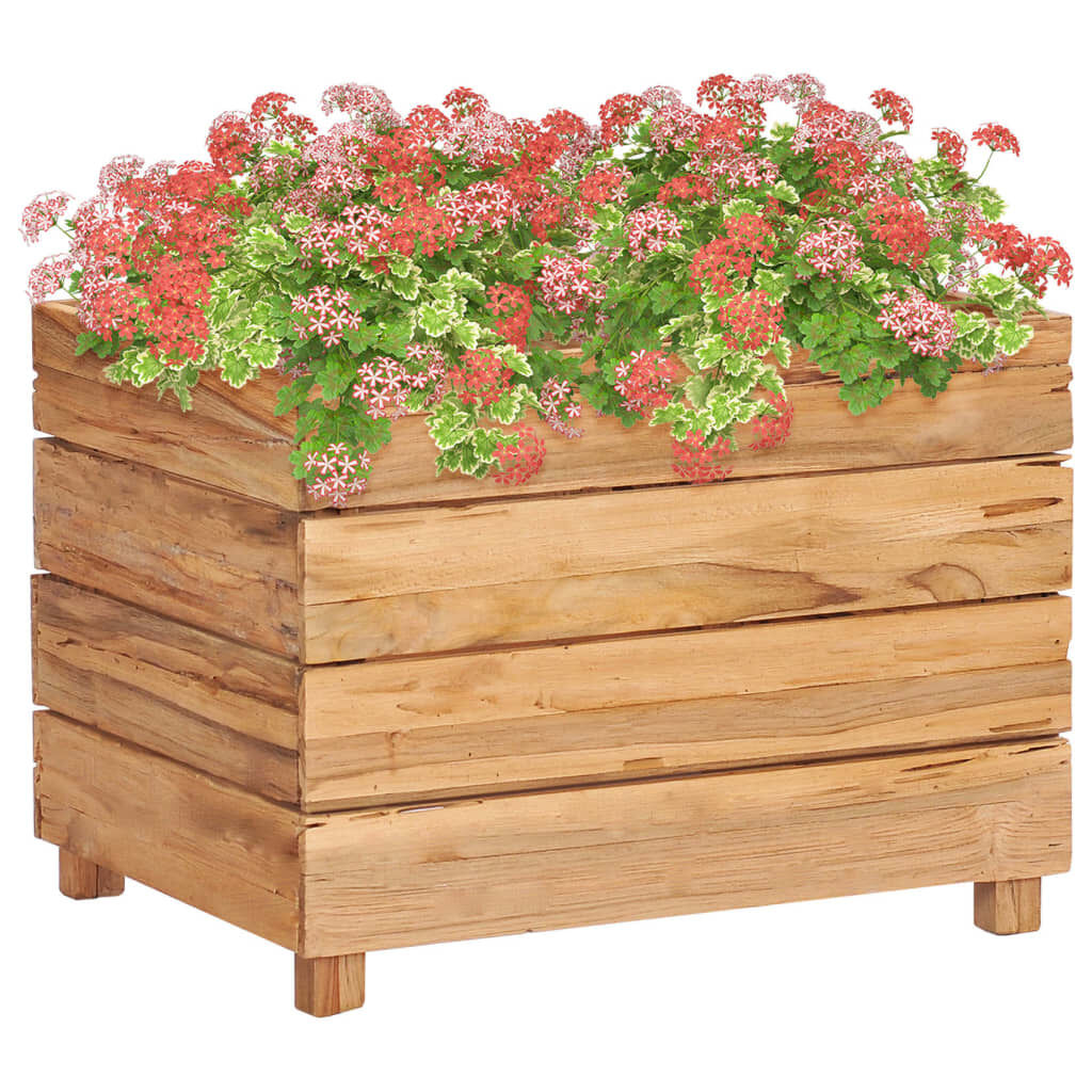 Raised Bed Recycled Teak and Steel