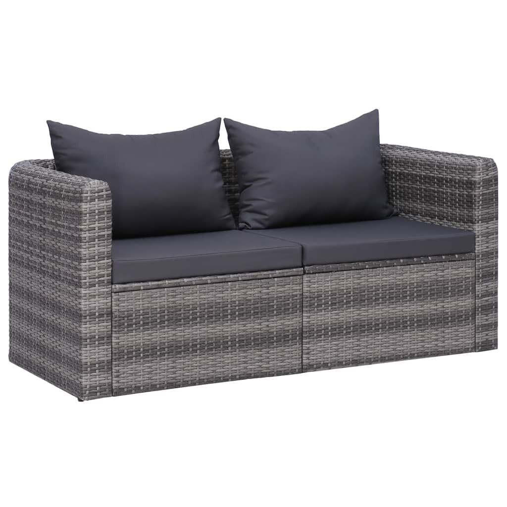 Garden Corner Sofas Grey Poly Rattan
