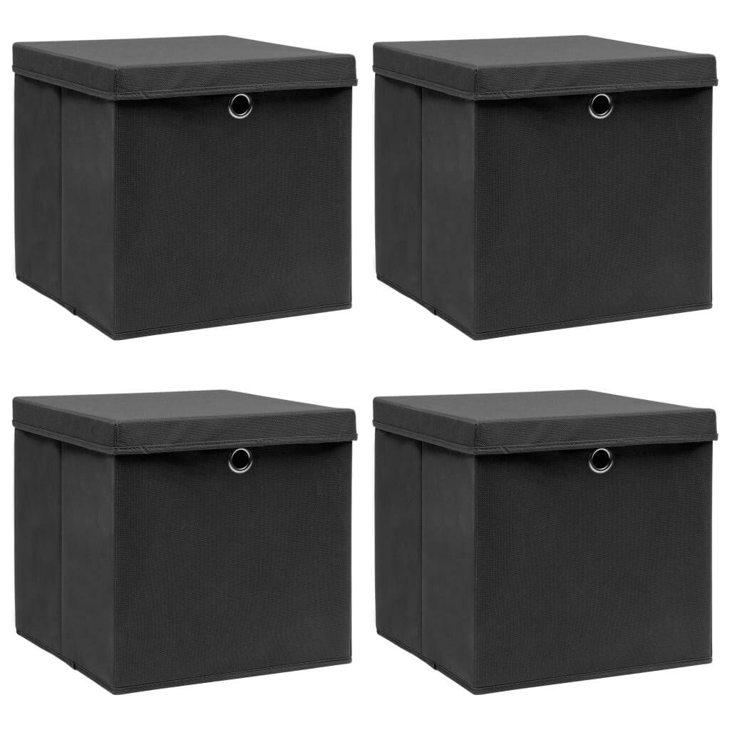 Storage Boxes with Lids 32x32x32 cm Fabric