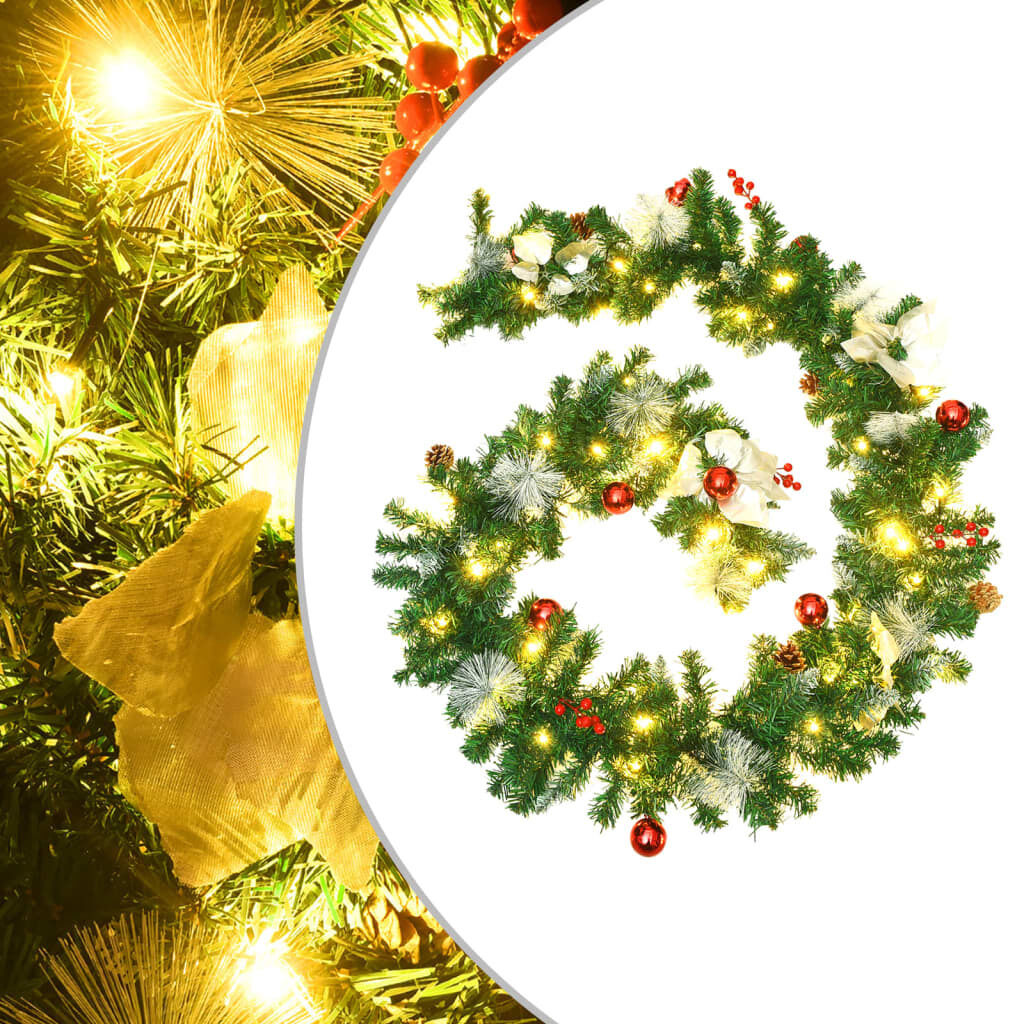 Christmas Garland with LED 2.7 m PVC