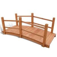 Twin-Rail Timber Garden Bridge