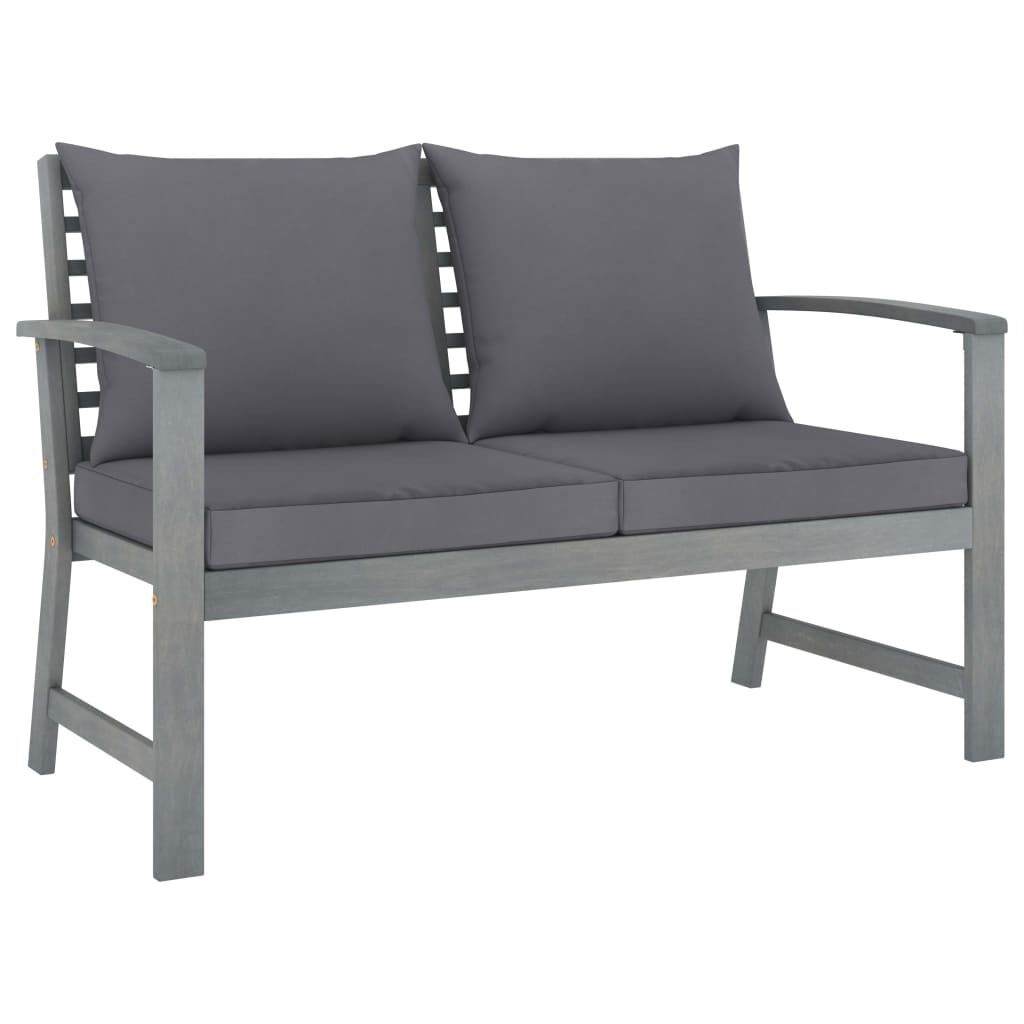 Garden Bench 120 cm with Cushion Solid Acacia Wood
