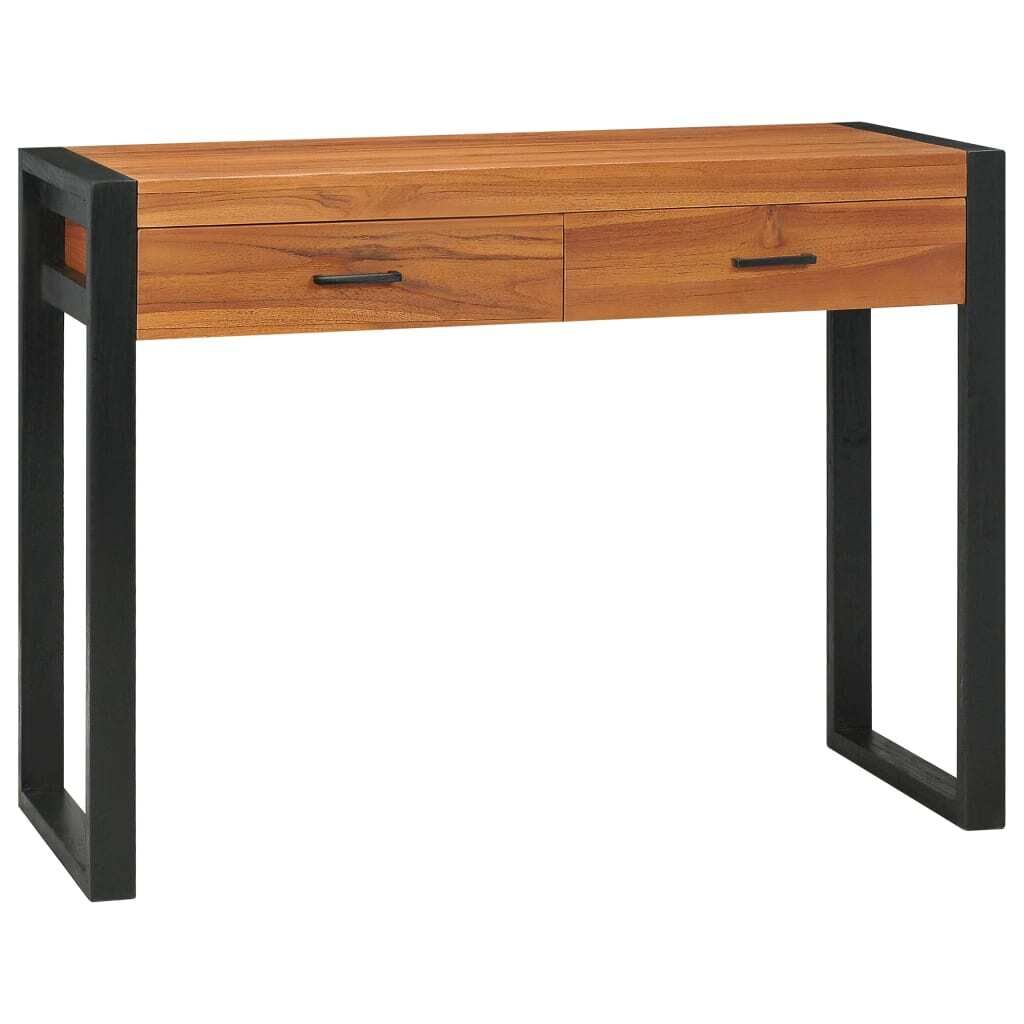 Desk with 2 Drawers Recycled Teak Wood