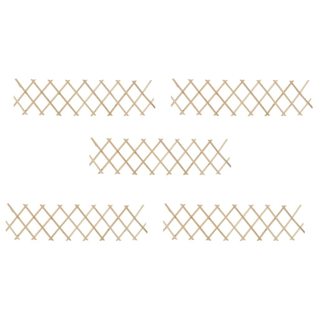 Trellis Fences 5 pcs Firwood