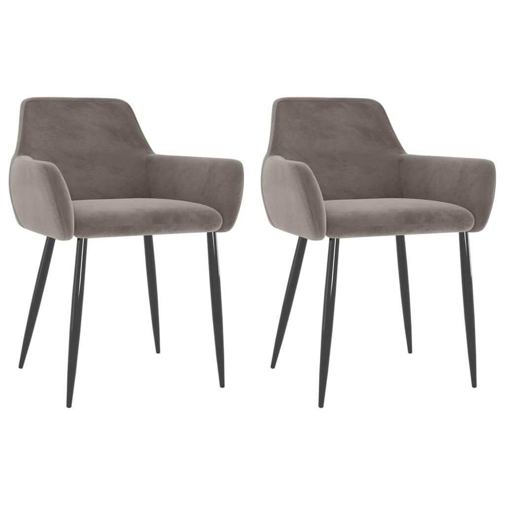 Dining Chairs Dark Grey Velvet