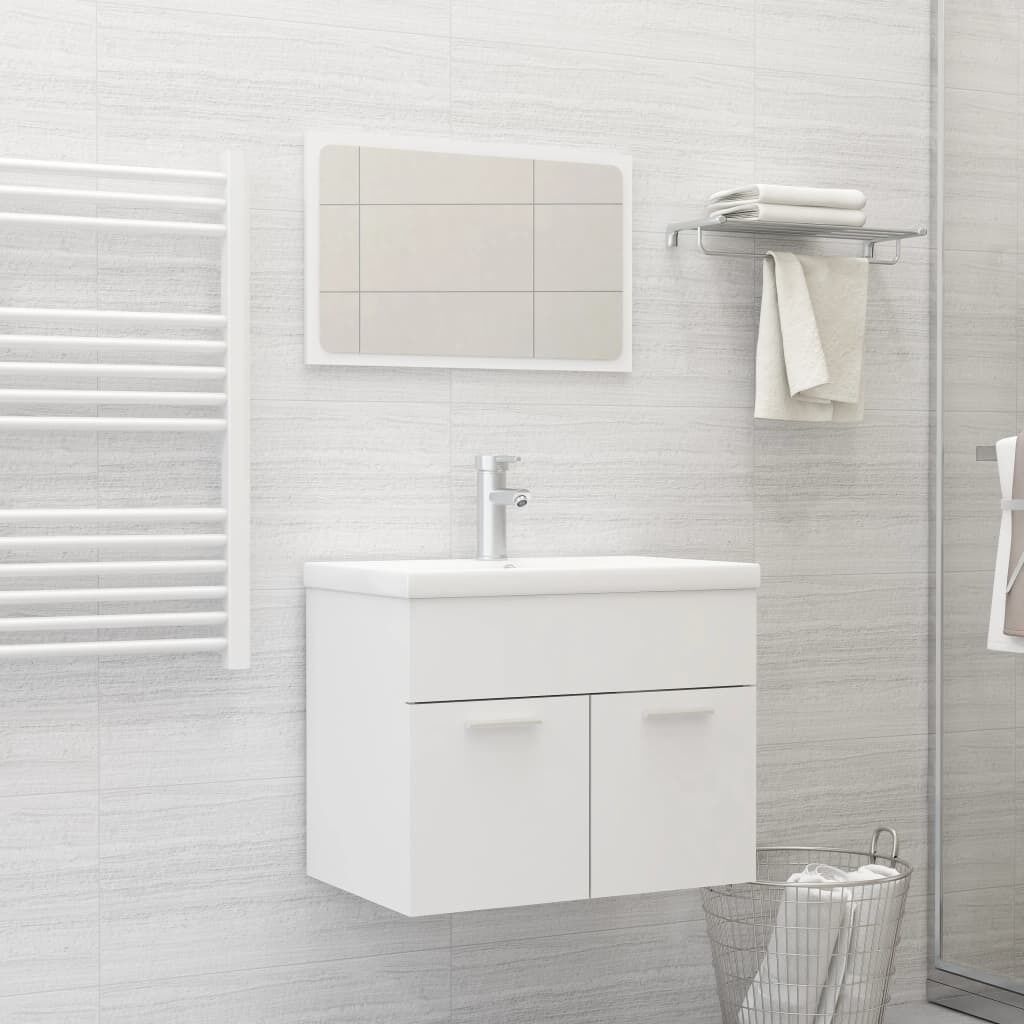 2 Piece Bathroom Furniture Set Engineered Wood