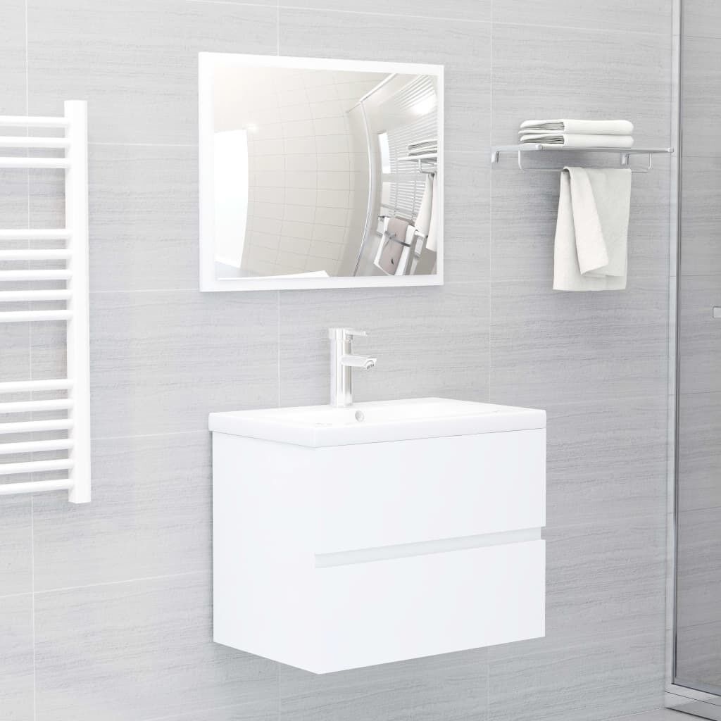 2 Piece Bathroom Furniture Set Engineered Wood