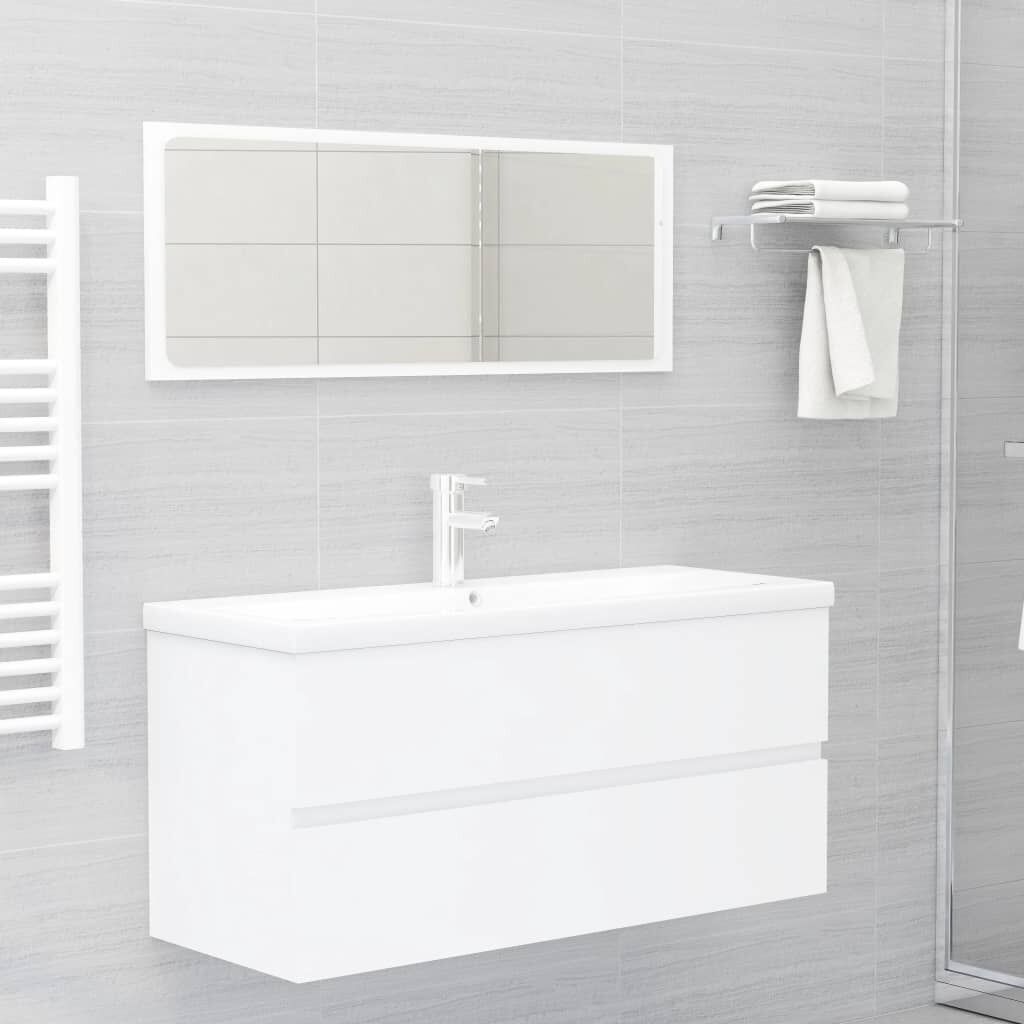 2 Piece Bathroom Furniture Set Engineered Wood