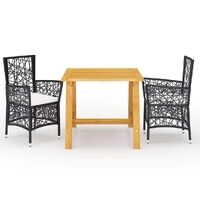 Cenravi Cushioned Acacia Patio Dining Set