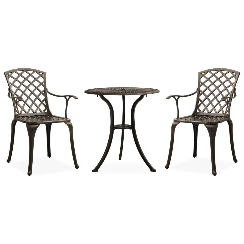 3 Piece Bistro Set Cast Aluminium