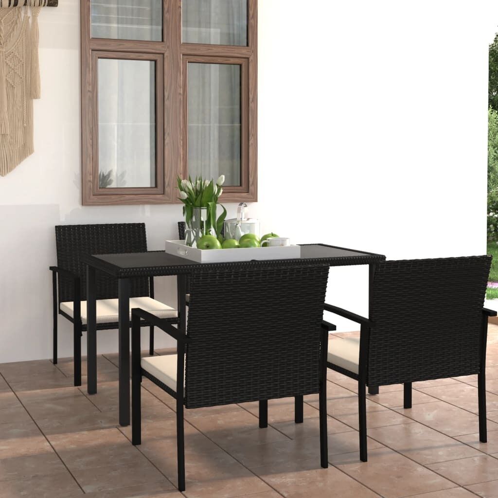 Garden Dining Set Poly Rattan