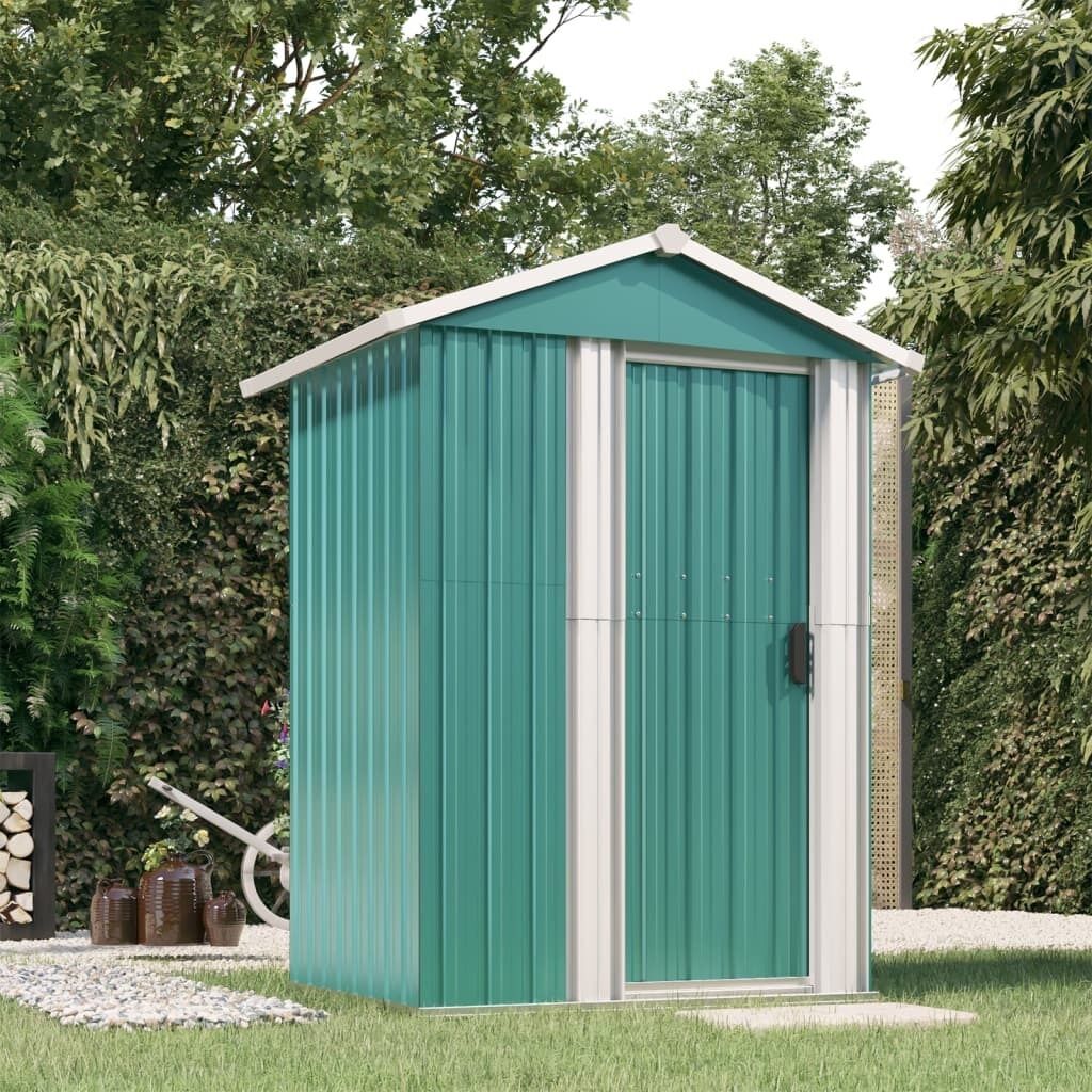 Garden Shed 126x97.5x177 cm Galvanised Steel