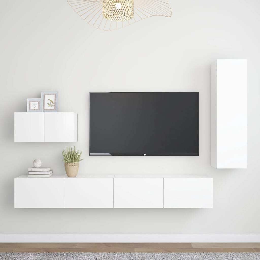 Culpeper 4 Piece TV Cabinet Set Engineered Wood