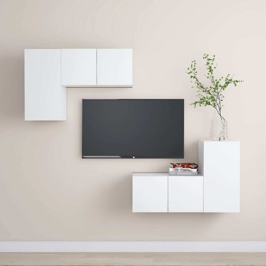 Stoneham 4 Piece TV Cabinet Set Engineered Wood