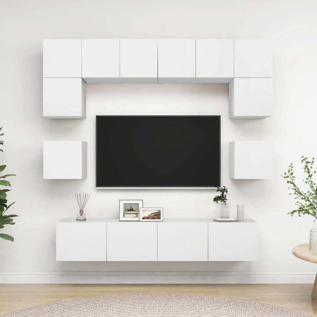 Wabash 8 Piece TV Cabinet Set Engineered Wood