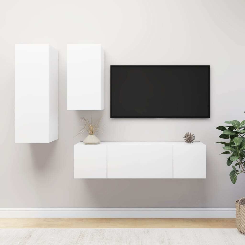 Newburn 4 Piece TV Cabinet Set Engineered Wood