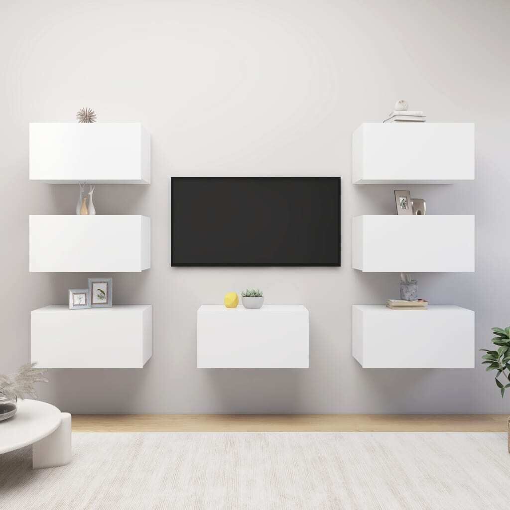 Habra TV Cabinets 7 pcs 30.5x30x60 cm Engineered Wood