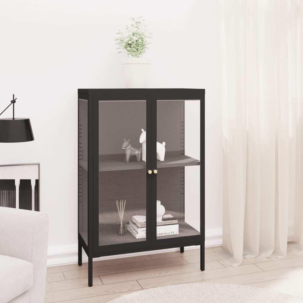 Sideboard 75x35x105 cm Steel and Glass