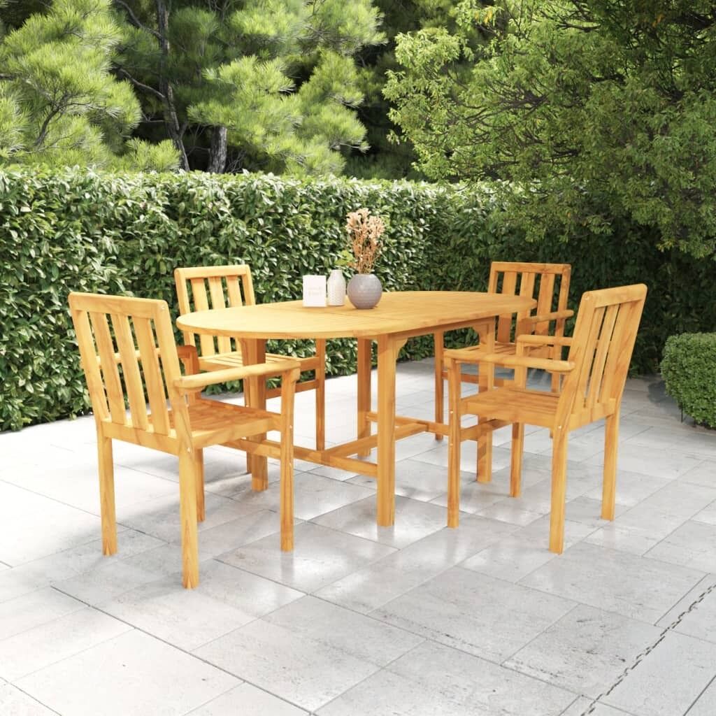 Garden Dining Set Solid Teak Wood