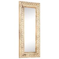 Natural Mango Wood Carved Mirror