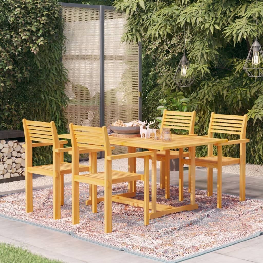 Garden Dining Set Solid Teak Wood