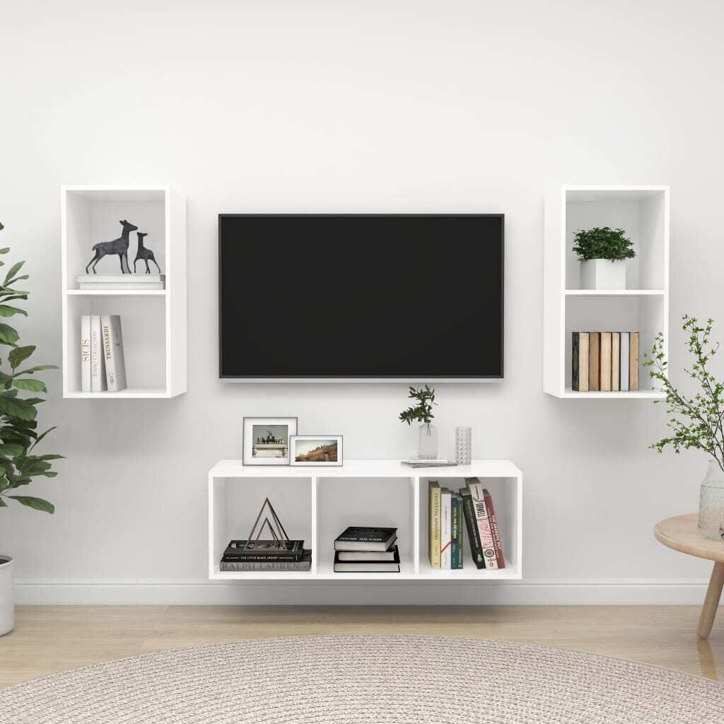 Elmira 3 Piece TV Cabinet Set Engineered Wood
