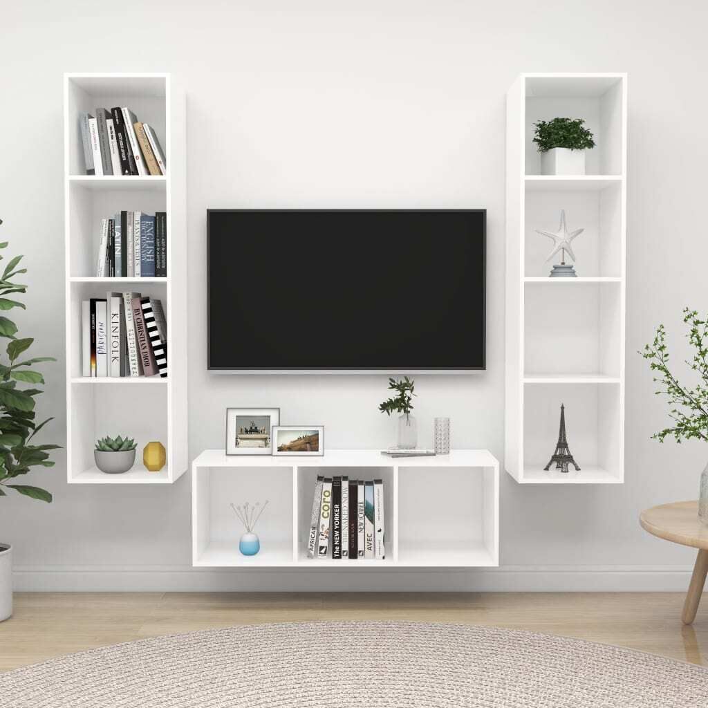 Berlin 3 Piece TV Cabinet Set Engineered Wood
