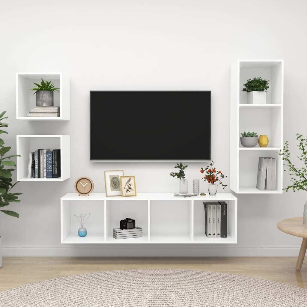 Shenandoah 4 Piece TV Cabinet Set Engineered Wood