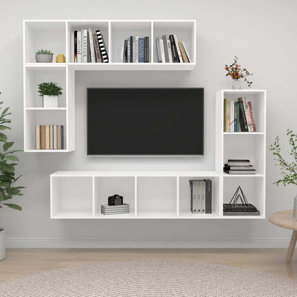 Dover 4 Piece TV Cabinet Set Engineered Wood