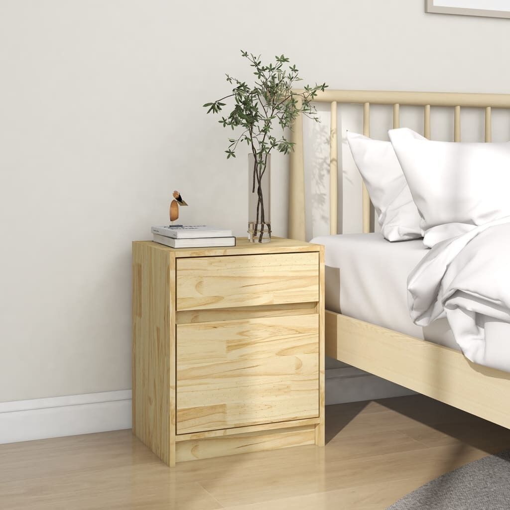 Cleethorpes Bedside Cabinet 40x31x50 cm Solid Pinewood