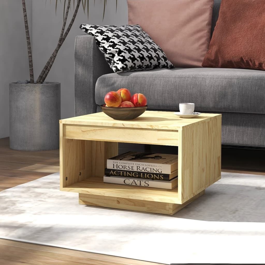 Coffee Table 50x50x33.5 cm Solid Pinewood