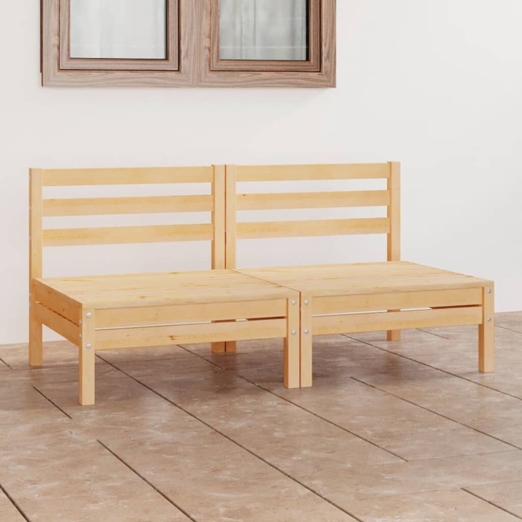 Garden 2-Seater Sofa Solid Wood Pine