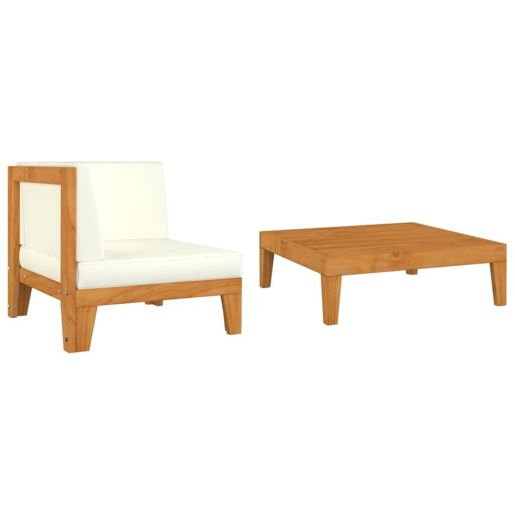 Garden Lounge Set with Cushions Solid Acacia Wood