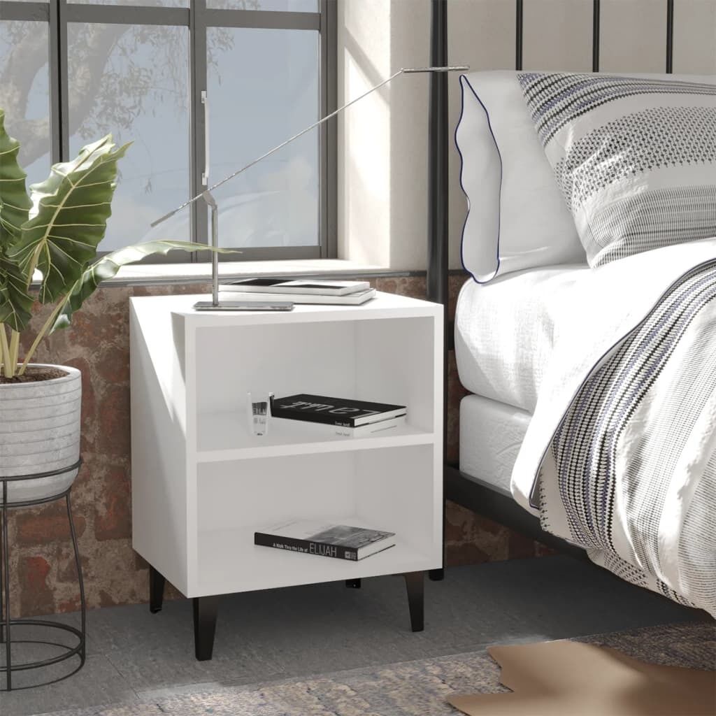Cheshunt Bed Cabinet with Metal Legs 40x30x50 cm